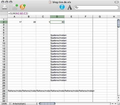 Tables Tabellenprogramm